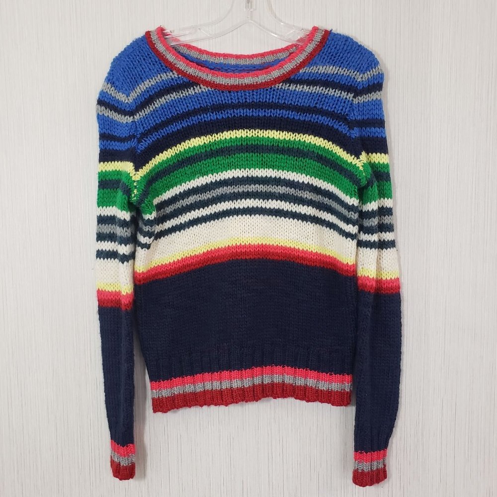 American Eagle Multi Colored Rainbow Striped Wool… - image 1